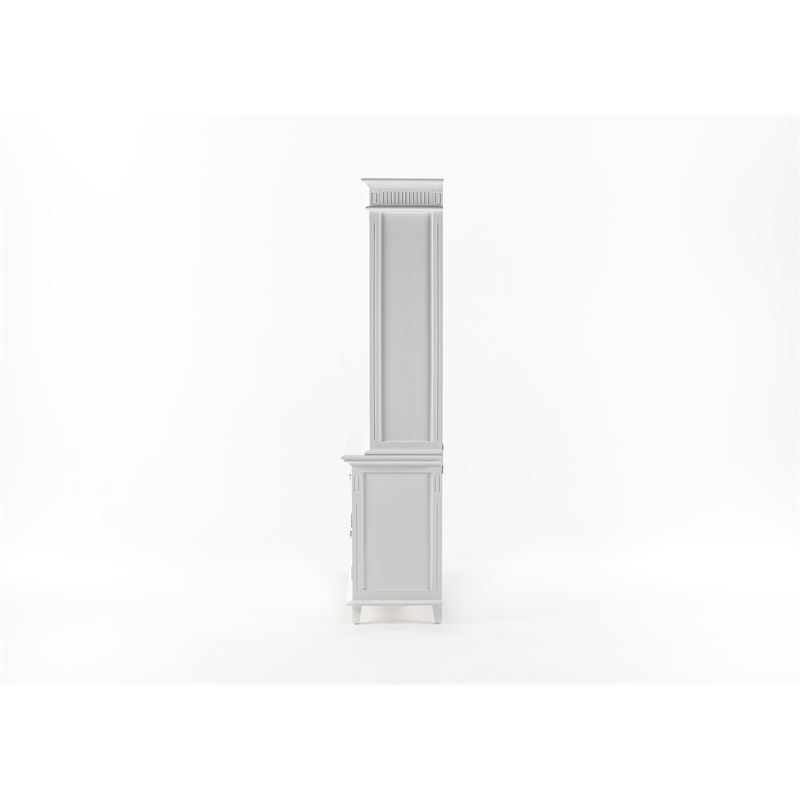 Beaumont Lane Hutch Unit with 6 Shelves and Groove Detailing in White