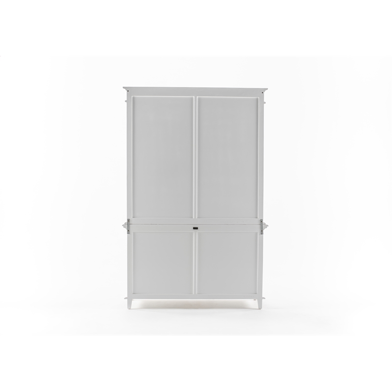 Beaumont Lane Hutch Unit with 6 Shelves and Groove Detailing in White