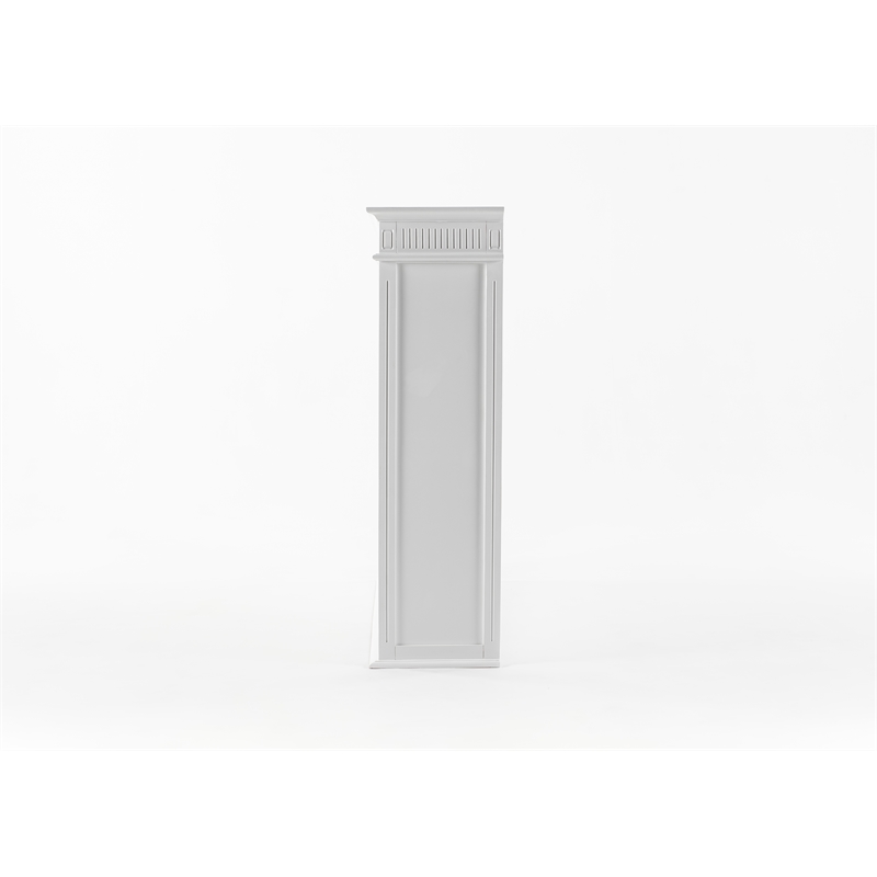 Beaumont Lane Hutch Unit with 6 Shelves and Groove Detailing in White