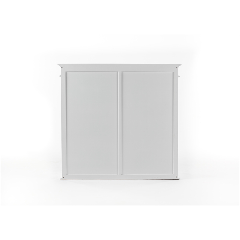 Beaumont Lane Hutch Unit with 6 Shelves and Groove Detailing in White