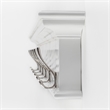 Beaumont Lane 6 Hook Grooved Solid Mahogany Coat Rack in Pure White