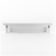 Beaumont Lane 6 Hook Grooved Solid Mahogany Coat Rack in Pure White