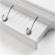 Beaumont Lane 6 Hook Grooved Solid Mahogany Coat Rack in Pure White