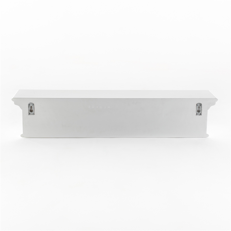 Beaumont Lane 6 Hook Grooved Solid Mahogany Coat Rack in Pure White