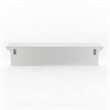 Beaumont Lane 6 Hook Grooved Solid Mahogany Coat Rack in Pure White