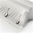 Beaumont Lane 6 Hook Grooved Solid Mahogany Coat Rack in Pure White