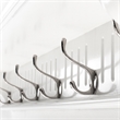 Beaumont Lane 6 Hook Grooved Solid Mahogany Coat Rack in Pure White