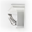Beaumont Lane 8 Hook Grooved Solid Mahogany Coat Rack in Pure White
