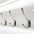 Beaumont Lane 8 Hook Grooved Solid Mahogany Coat Rack in Pure White