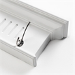 Beaumont Lane 8 Hook Grooved Solid Mahogany Coat Rack in Pure White