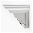 Beaumont Lane 8 Hook Grooved Solid Mahogany Coat Rack in Pure White