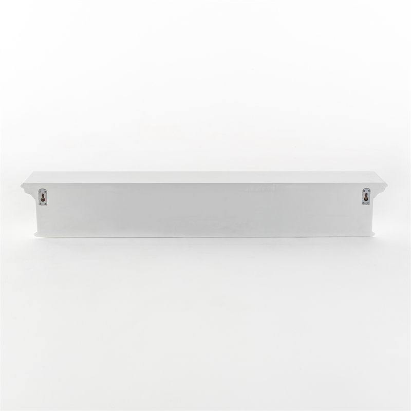Beaumont Lane 8 Hook Grooved Solid Mahogany Coat Rack in Pure White