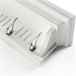Beaumont Lane 8 Hook Grooved Solid Mahogany Coat Rack in Pure White