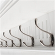 Beaumont Lane 8 Hook Grooved Solid Mahogany Coat Rack in Pure White