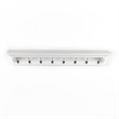Beaumont Lane 8 Hook Grooved Solid Mahogany Coat Rack in Pure White