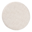 Beaumont Lane Round Fabric Ottoman Stool Mango Wood Accent Seating