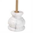 Beaumont Lane Compact Drink Table with Marble Base and Mango Wood Top
