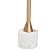 Beaumont Lane Compact Drink Table Marble Base Tapered Metal Pedestal