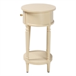 Beaumont Lane 1-Drawer End Table with Scalloped Detailing and Open Shelf