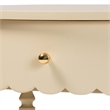 Beaumont Lane 1-Drawer End Table with Scalloped Detailing and Open Shelf