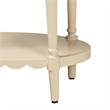 Beaumont Lane 1-Drawer End Table with Scalloped Detailing and Open Shelf