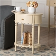 Beaumont Lane 1-Drawer End Table with Scalloped Detailing and Open Shelf