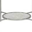 Beaumont Lane End Table with Tempered Glass Top and Textured Round Shelf