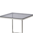 Beaumont Lane End Table with Tempered Glass Top and Textured Round Shelf