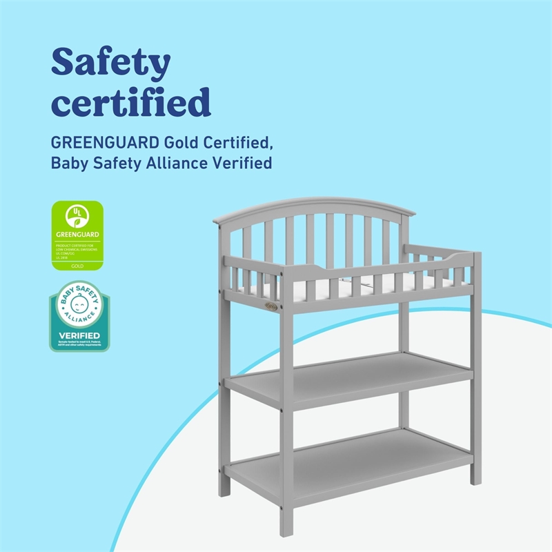 Graco Changing Table in Pebble Gray