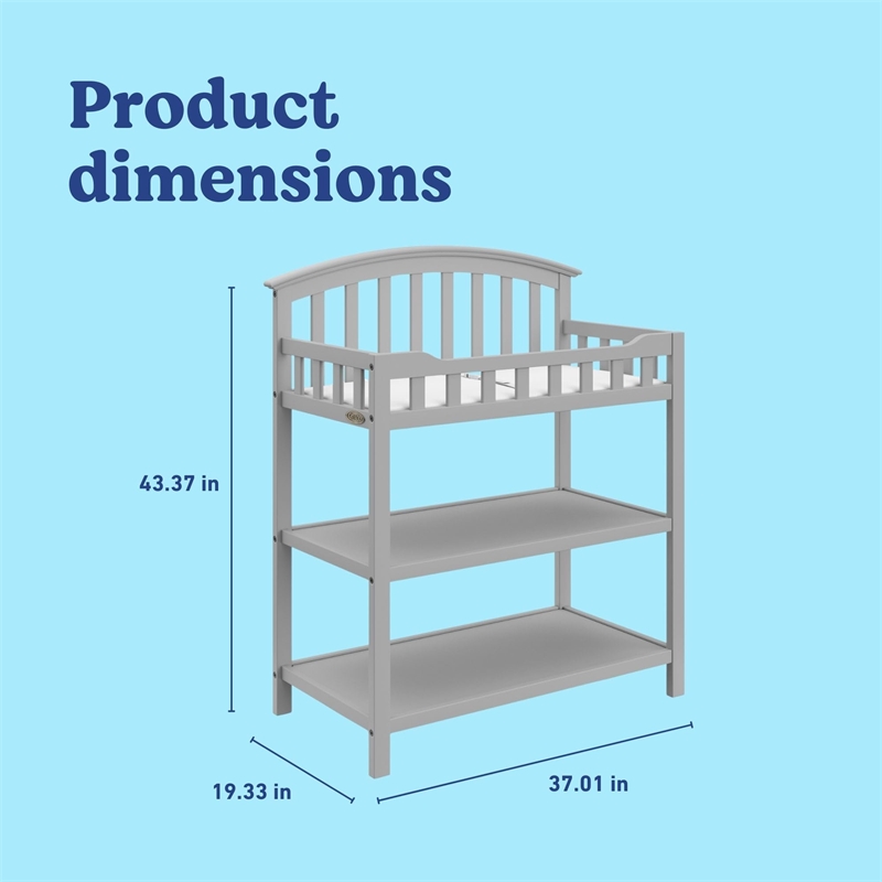Graco Changing Table in Pebble Gray
