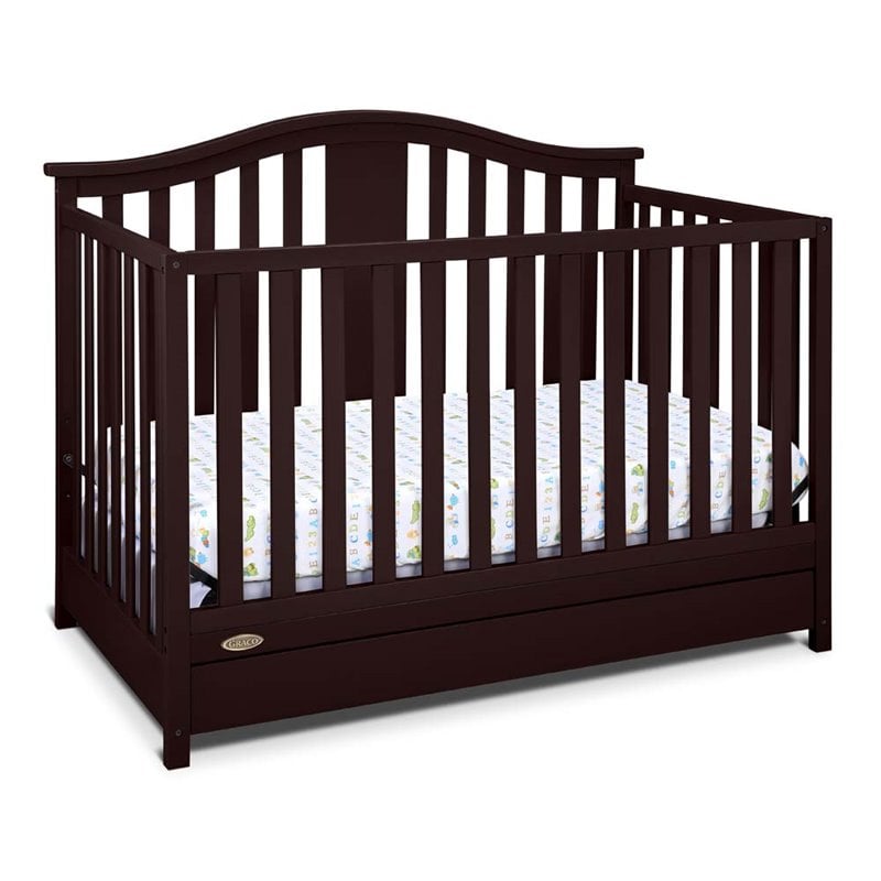 Graco Solano 4-in-1 Convertible Crib with Drawer in Espresso