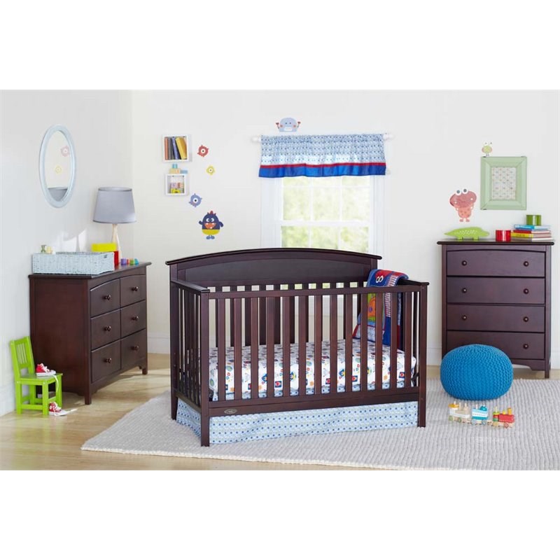 Stork Craft USA Graco Benton 4-in-1 Convertible Crib in Espresso