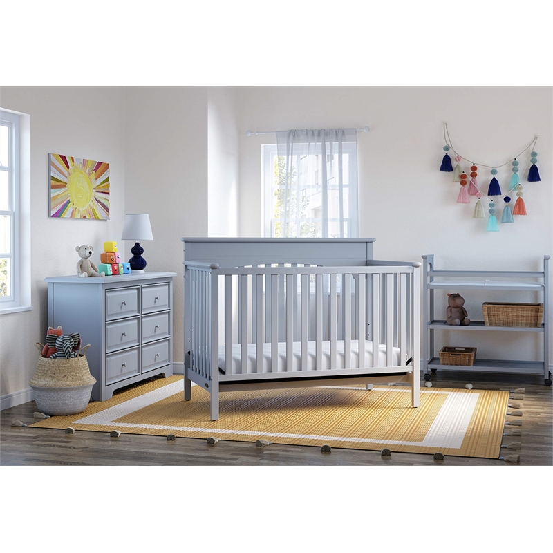 Graco Lauren 4-in-1 Convertible Crib in Pebble Gray