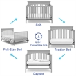 Graco Lauren 4-in-1 Convertible Crib in Pebble Gray