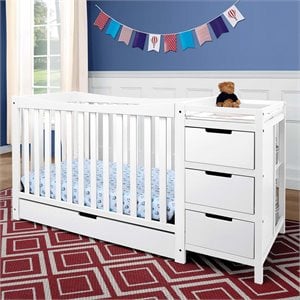 Graco Remi 4-in-1 Convertible Crib and Changer in White