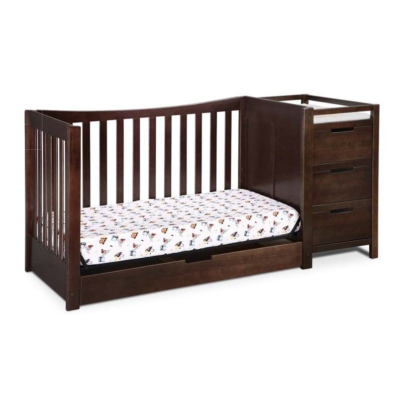 Graco Remi 4-in-1 Convertible Crib and Changer in Espresso