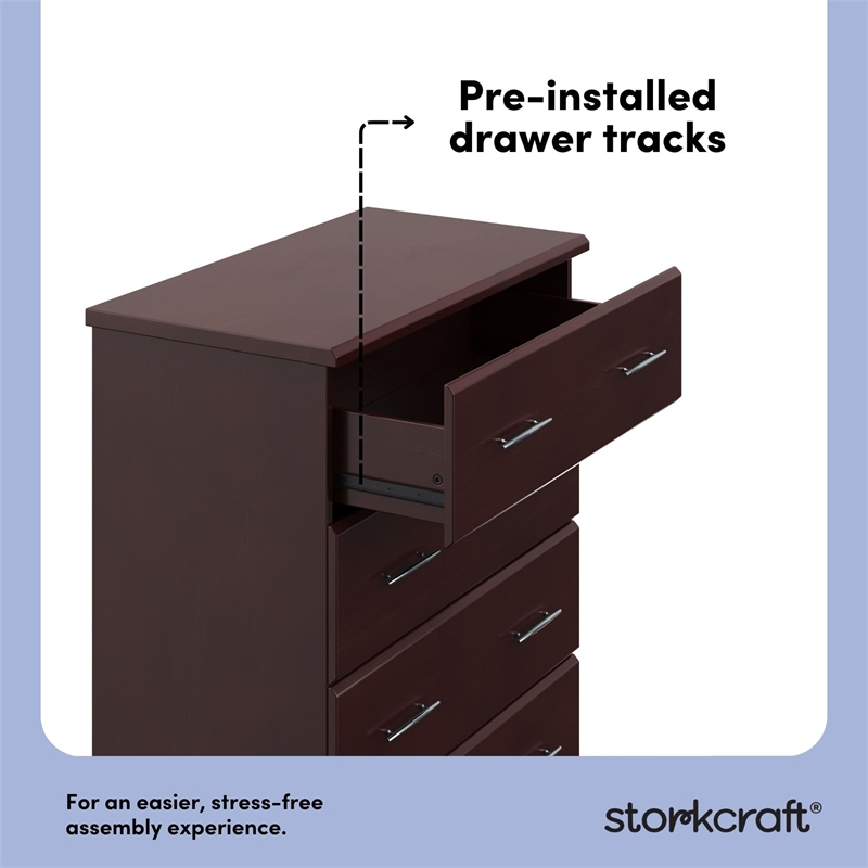 Stork Craft USA Brookside 4 Drawer Chest in Espresso