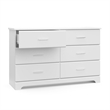Stork Craft USA Brookside 6 Drawer Dresser in White