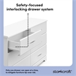 Stork Craft USA Brookside 6 Drawer Dresser in White