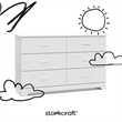Stork Craft USA Brookside 6 Drawer Dresser in White