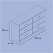Stork Craft USA Brookside 6 Drawer Dresser in Black