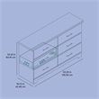 Stork Craft USA Brookside 6 Drawer Dresser in Gray