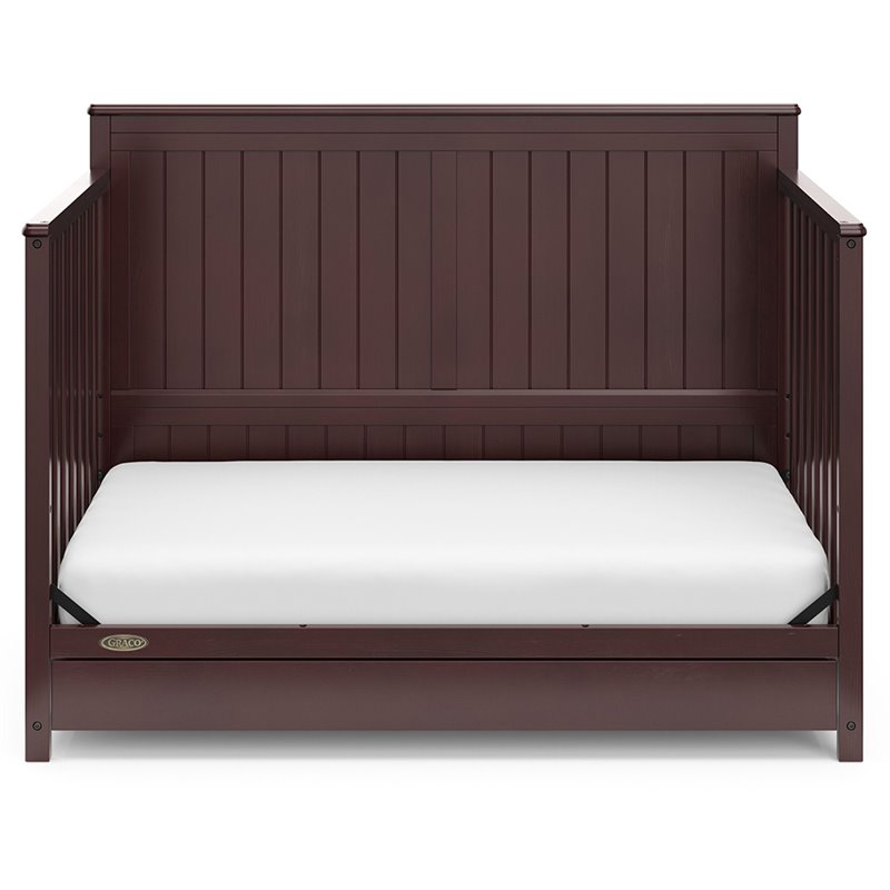 Graco Hadley 4 in 1 Convertible Wood Crib with Drawer in Espresso