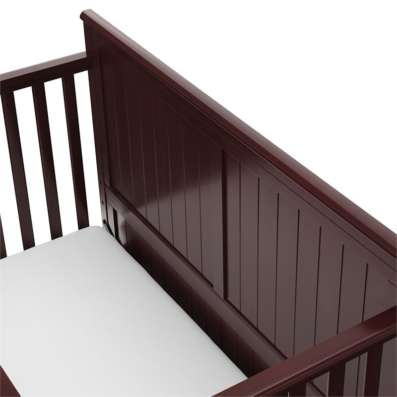 Graco Hadley 4 in 1 Convertible Wood Crib with Drawer in Espresso