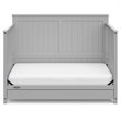 Graco Hadley 4 in 1 Wood Convertible Crib with Drawer in Pebble Gray