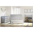 Graco Hadley 4 in 1 Wood Convertible Crib with Drawer in Pebble Gray