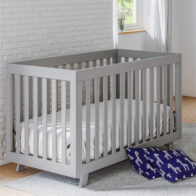 Storkcraft Beckett 3 in 1 Convertible Crib in Pebble Gray