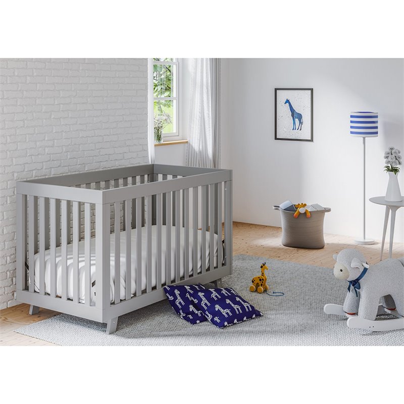 Storkcraft Beckett 3 in 1 Convertible Crib in Pebble Gray