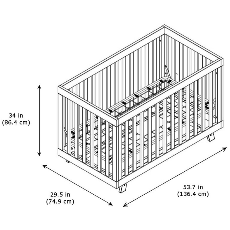 Storkcraft Beckett 3 in 1 Convertible Crib in Pebble Gray