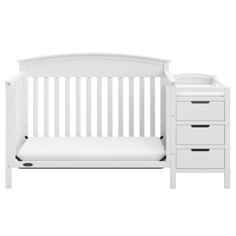 Graco Benton 5 in 1 Convertible Crib and Changer Set in White